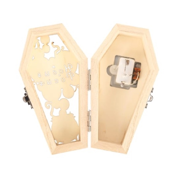 4" Hocus Pocus Coffin DIY LED Plywood Décor by Make Market Halloween Decoration - Picture 3 of 4